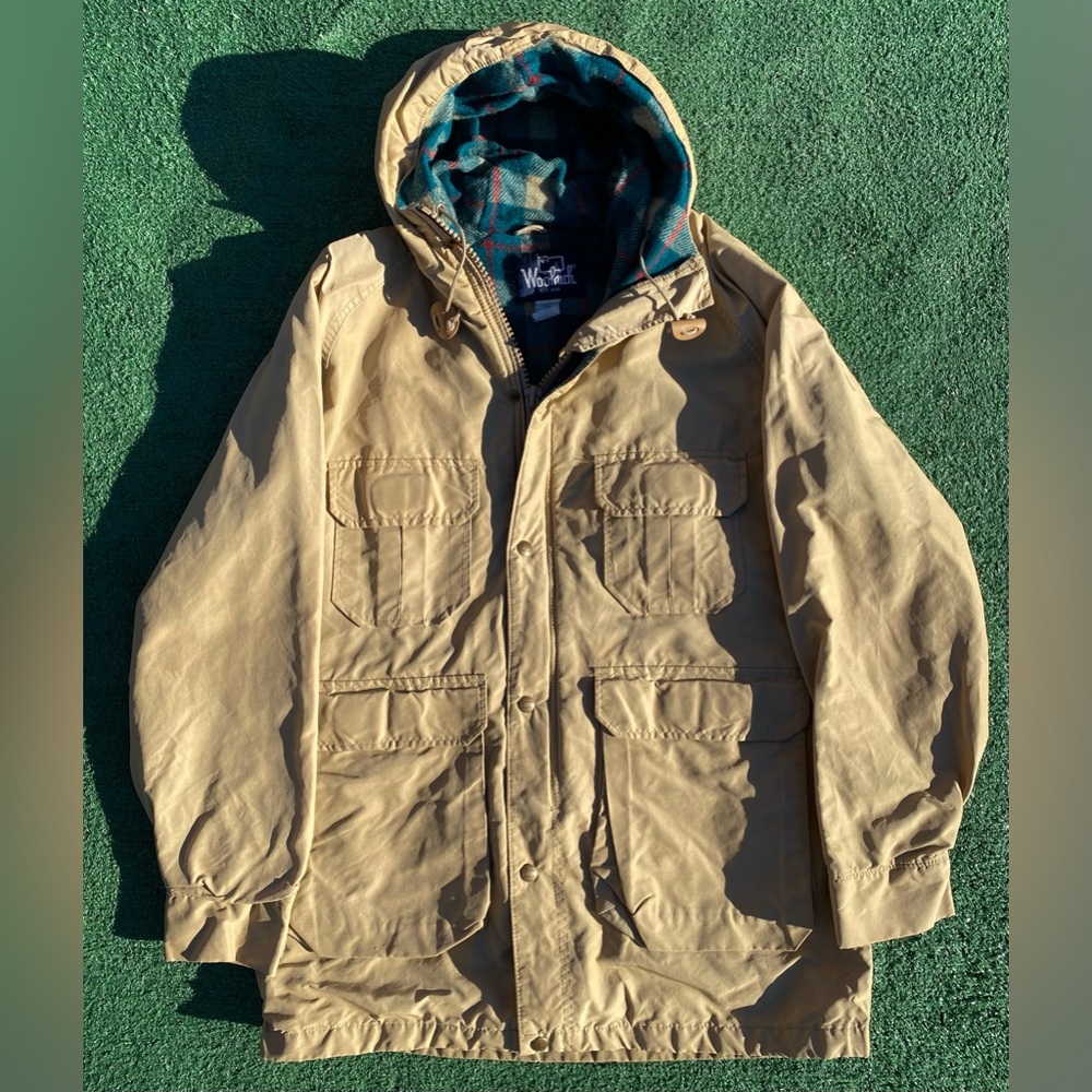 Vintage 90’s Woolrich Wool Flannel Lined Parka Jacket Men’s Size Medium USA Made